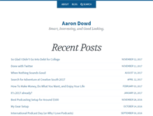 Tablet Screenshot of aarondowd.com